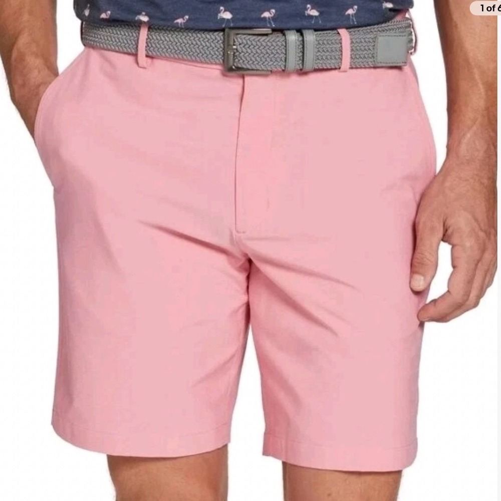 NEW Walter Hagen‎ 42 Men 9" Performance 11 Flex Golf Shorts Brilliant Pink Flat